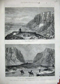 Old Antique Print 1886 Zulfikar Heri-Bud River Afghan Boundary Commission 19th