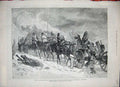 Old Antique Print 1886 War Servia Bulgaria Artillery Ploca Mountains Snow 19th