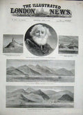 Original Old Antique Print 1886Greece Professor LeopKastro Lighthouse Pulithra
