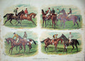 Old Antique Print 1886 Colour Horse Racing Sport Chaplin Albans Damaged 19th