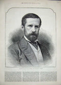 Old Antique Print 1886 Portrait Earl Aberdeen Lord Lieutenant Ireland Man 19th