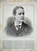 Old Antique Print 1886 Earl Roseberry Secretary State Foreign Affairs Man 19th