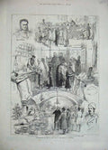 Original Old Antique Print 1886 Food Poor People Mayor Liverpool Kitchen Cook