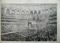 Old Antique Print 1886 Opening Colonial Indian Exhibition Queen Building 19th
