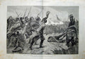 Original Old Antique Print 1886 War Bulgaria Servia Battle Tzaribrod Pass Sier