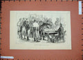 Old Antique Print 1886 Boycotting Ireland Men Refusing Rent Table People 19th
