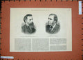 Old Antique Print 1886 Mijatovich Commissioner Sir Robert Ball Astronomer 19th