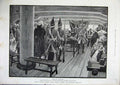 Original Old Antique Print 1886 Forester Fine Art Army Men Ship Walter Besant