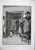 Old Antique Print 1886 Forestier War Ship Admiral Hat Cloak Walter Besant 19th