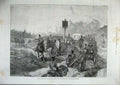 Original Old Antique Print 1886 Woodville Aldershott Military War Horses Siers