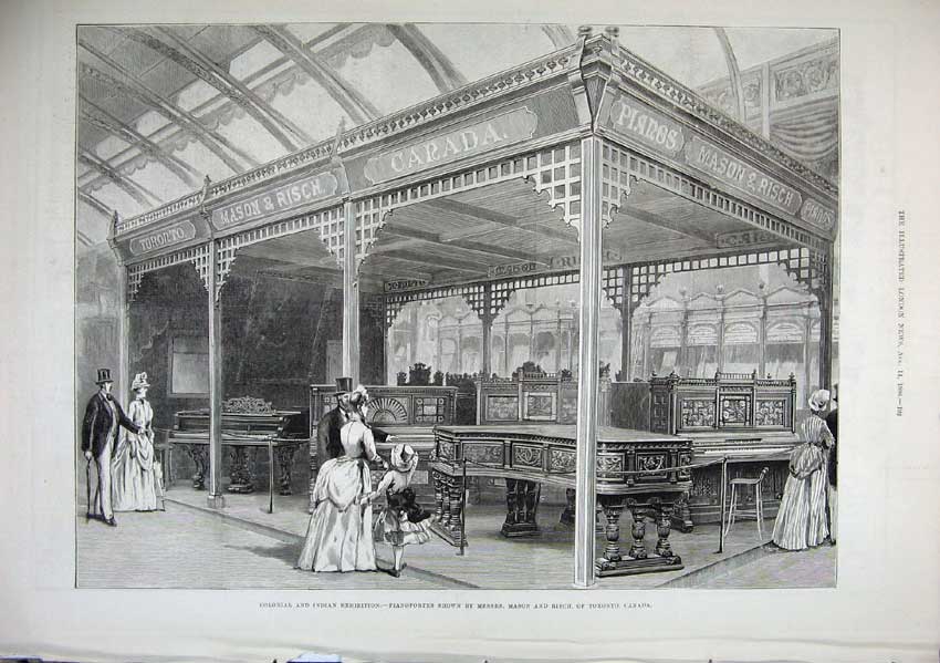 Old Antique Print 1886 Advertisement Cadbury'S Cocoa Colonial Exhibition 19th