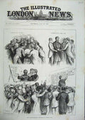 Old Antique Print 1886 General Election London Club Men Parliament Voting 19th
