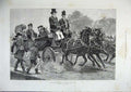 Old Antique Print 1886 Fine Art General Election Horses Carriage People 19th