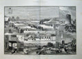 Original Old Antique Print 1886 Norwich Agricultural Show River Wensum Church
