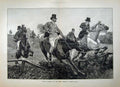 Old Antique Print Ref.866 1886 Woodville Hunting Sport Men Women Horses