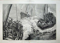Antique Old Print 1886 Fine Art Timmis-Hodgson Life-Boat Forrestt Contest 19th