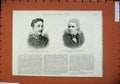 Original Old Antique Print 1886 Sier Maccartie Charles Trevelyan Minister India