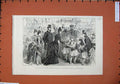Original Old Antique Print 1886 Prince Princess Wales London Children Flowers