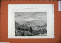 Original Old Antique Print 1886 View Baden Switzerland Mountains Buildings Art