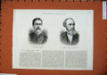 Original Old Antique Print 1886 Major Trotter William Dawson Montreal War Men