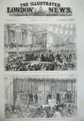 Old Antique Print 1887 Queen People'S Palace London Technical School Men 19th