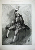 Antique Old Print *0236 1887 Charles Wyndham David Garrick Criterion Theatre