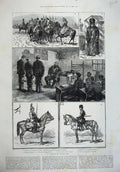 Old Antique Print 1887 Fine Art Russian Army Grenadier Nicholas Horse War 19th