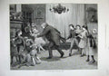 Old Antique Print 1887 Fine Art Children Playing Game Man Towneley Green 19th