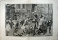 Old Antique Print 1887 Forestier Avenue La Gare Nice Earthquake France 19th