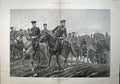 Original Old Antique Print 1887 Russian Troops Horses Army Fine Art Woodville