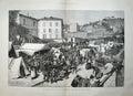 Antique Old Print 1887 Earthquake Riviera Encampment Place Carmes Mentone 19th