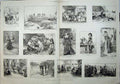 Old Antique Print 1887 Paintings Royal Academy Exhibition Samson People 19th