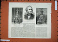 Original Old Antique Print 1887 Adam Young Monument Toronto Canada Statue Anne