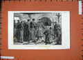 Original Old Antique Print 1887 Discovering Arms Greek Convent Bagna Roumelia