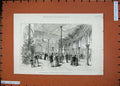 Old Antique Print 1887 Manchester Jubilee Exhibition Terra-Cotta Arcades 19th