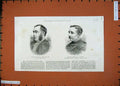Old Antique Print 1887 Rev. Rowley Hill Bishop Sodor Captain Vaughan Men 19th