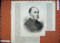 Old Antique Print 1887 Sir Henry Holland Bart Colonial Secretary Portrait 19th