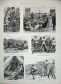 Original Old Antique Print 1887 Wimbledon Sport Shooting Elcho Challenge Shield
