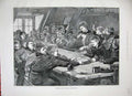 Original Old Antique Print 1887 Christmas Day Training Ship Boys Sailors 19th