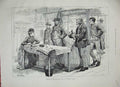 Original Old Antique Print 1887 Unemployed People Office Chelsea Registration