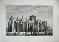 Old Antique Print 1887 Exterior View Bristol Cathedral Architecture Art 19th