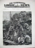 Old Antique Print 1887 Railway Crash Train Hexthorpe Doncaster Dead Art 19th