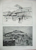 Old Antique Print 1887 Railway Crash Chatsworth Illinois America Culvert 19th