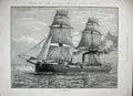 Original Old Antique Print 1887 War Ship H.M.S Imperieuse Queen'S Naval Jubilee