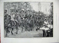 Original Old Antique Print Queen'S Jubilee 1887 Princes Buckingham Palace Abbey