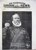 Original Old Antique Print 1887 Portrait Queen'S Guard Man Uniform Art 19th