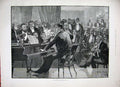 Old Antique Print Woodville Fine Art 1887 Meeting Lyric Club Piano Music 19th