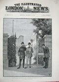 Old Antique Print 1887 San Remo Villa Zirio Crown Prince Germany Harbour 19th