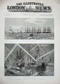 Antique Old Print 1887 Training Brigs Queen'S Jubilee Ship Albert Alberta 19th