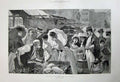 Old Antique Print Thames Boating Season 1887 Market Day Kingston Sellers 19th
